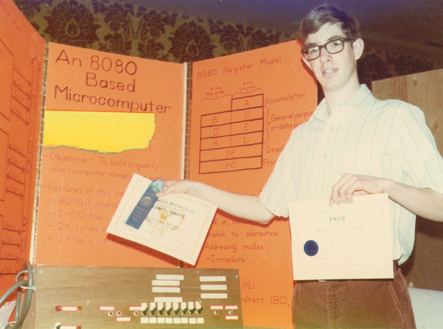 Donor 17 years old, showing science fair project