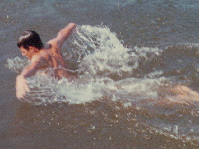 Donor 15 years old, doing butterfly