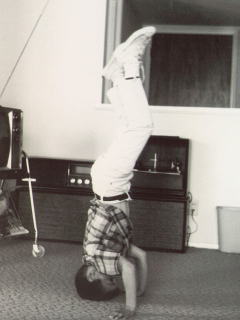 Donor 6 years old, doing headstand